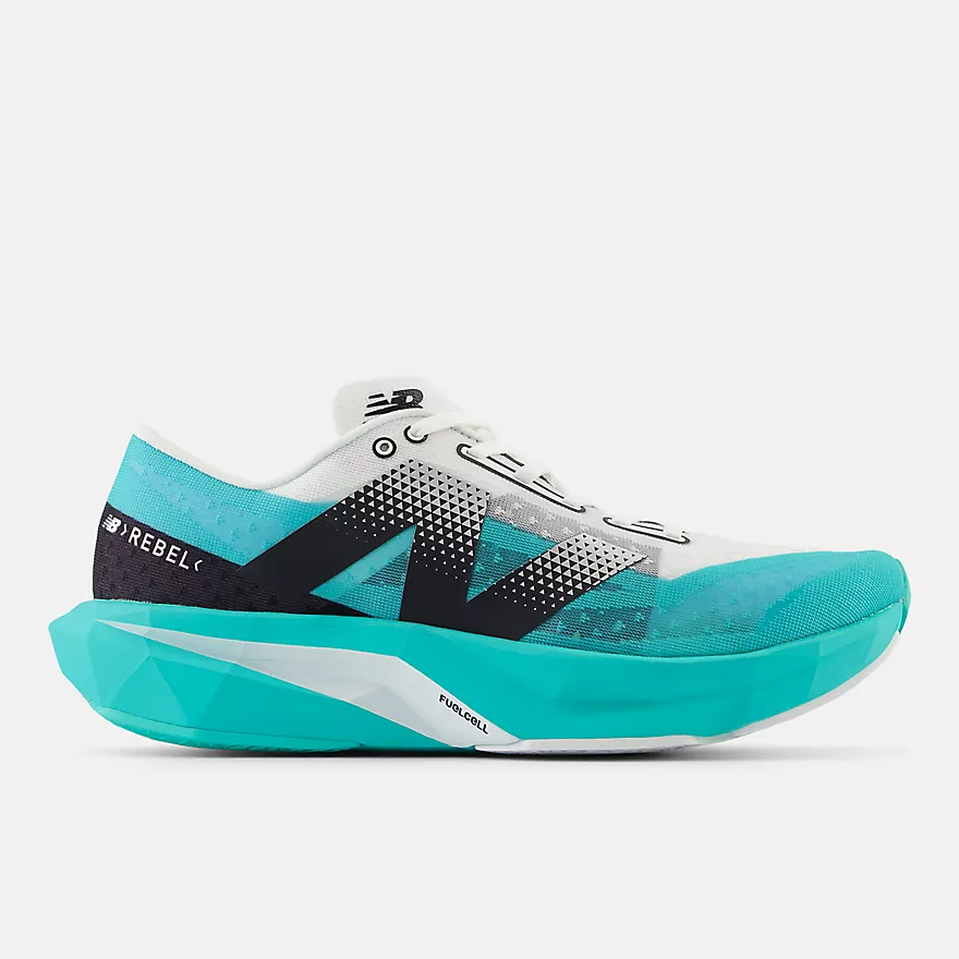 New Balance Men's FuelCell Rebel V4 Cyber Jade/White
