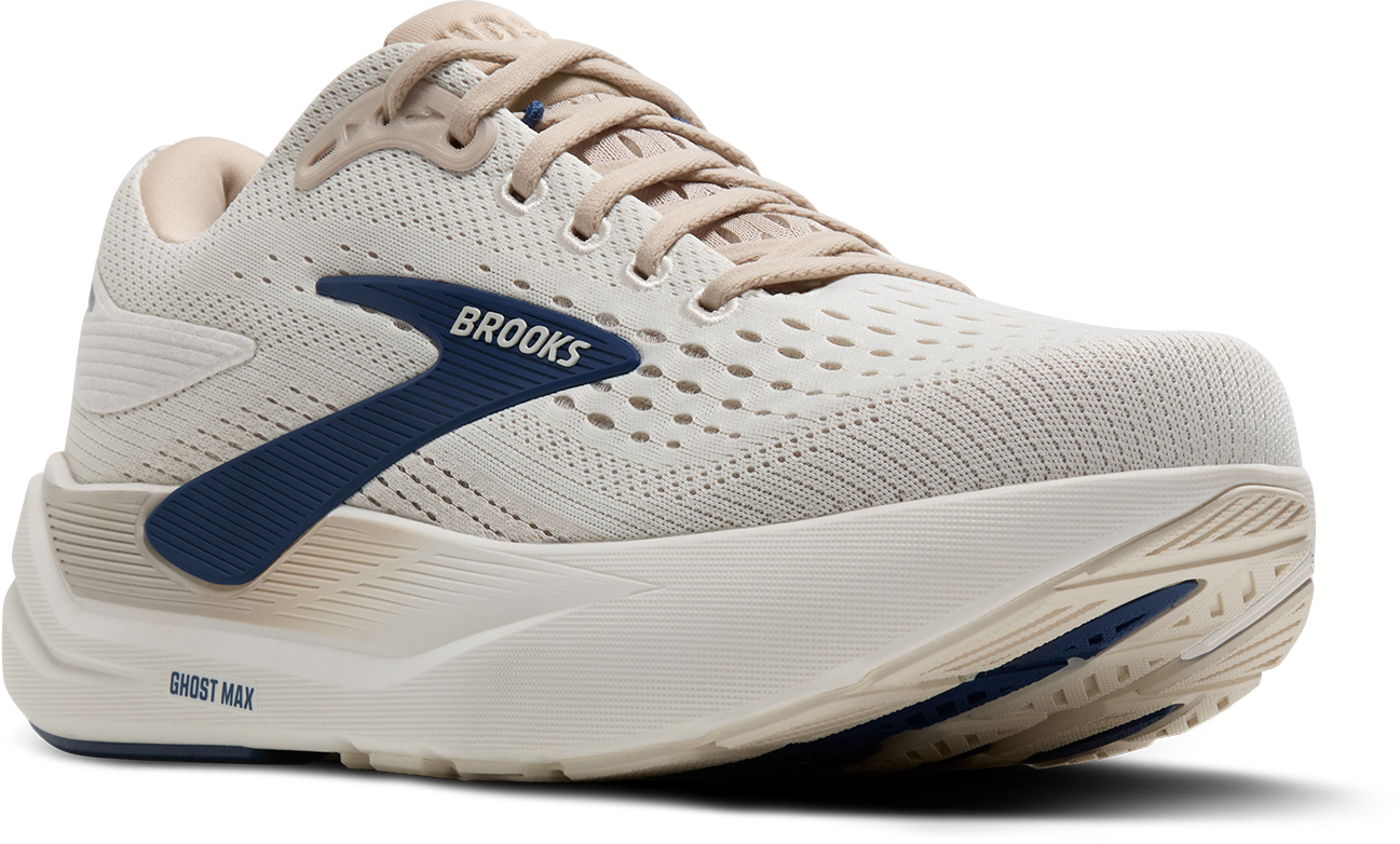 Brooks Men’s Ghost Max 3 Coconut/  Chateau / Navy Size 11 ?New product release! Brooks Ghost Max 3 ? Coconut/Blue  main image 2