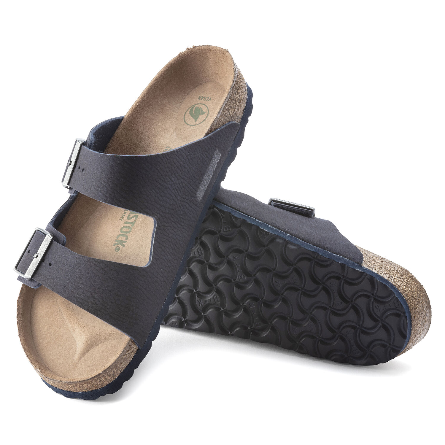 Birkenstock Arizona Vegan Sandals Men 46 Blue New Two Strap Birko-Flor 7953064 Birkenstock Mens Arizona Soft Footbed Blue | Mercari main image 3