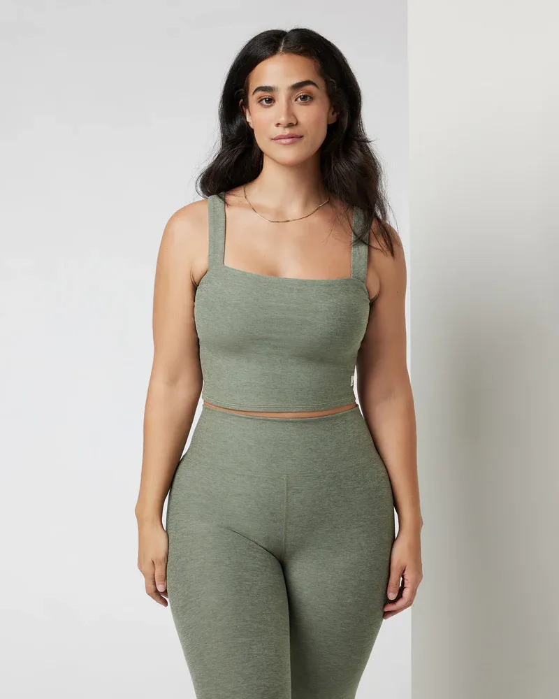 Vuori Women's Elevation Square Neck Tank Pistachio Heather
